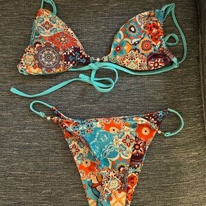 Colorful Patterned Bikini Set